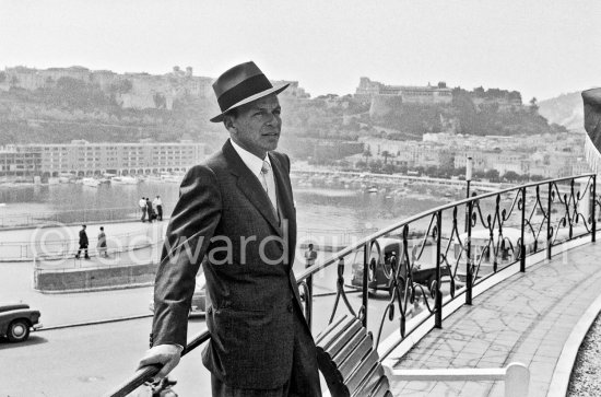 Ol’ Blue Eyes Frank Sinatra at the height of his fame; he’d won an Oscar for "From Here to Eternity" and was receiving rave reviews for his album "Come Fly with Me". Monte Carlo 1958. - Photo by Edward Quinn