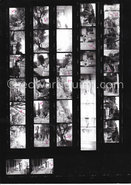 Graham Sutherland. Menton 1975. Contact print - Photo by Edward Quinn