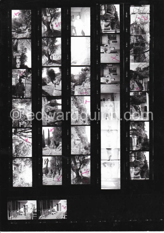 Graham Sutherland. Menton 1975. Contact print - Photo by Edward Quinn