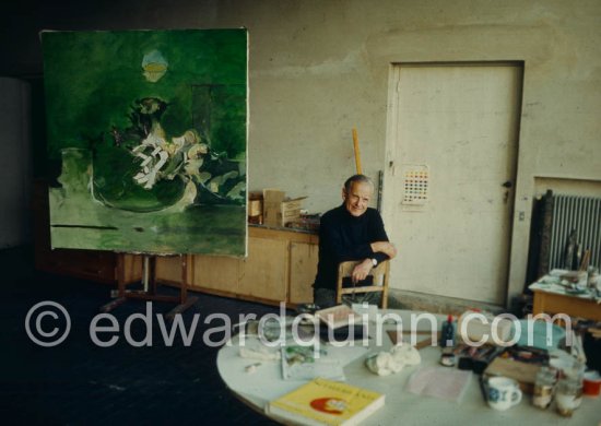 Graham Sutherland at “La Villa Blanche”. Menton 1976. - Photo by Edward Quinn