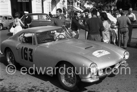 Olivier Gendebien (B) / Lucien Bianchi (B), Ferrari 250 GT Interim Berlinetta 1523GT, winner. Tour de France de l\'Automobile 1959, Nice. - Photo by Edward Quinn