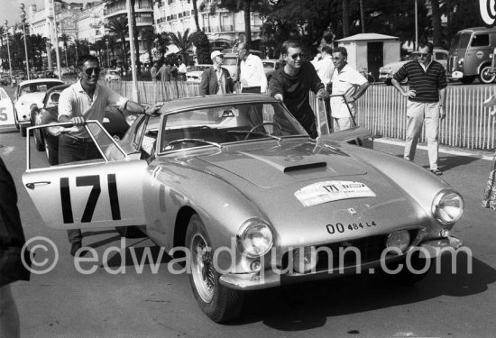 Pierre Dumay (F) / Daboussy (F) , Ferrari 250 GT LWB Interim Berlinetta 1521GT, 7th. Tour de France de l\'Automobile 1959, Nice. - Photo by Edward Quinn