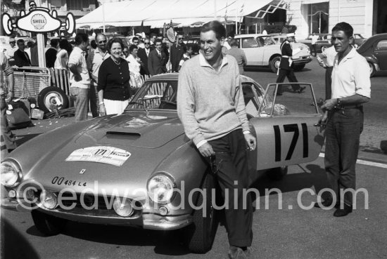 Pierre Dumay (F) / Daboussy (F) , Ferrari 250 GT LWB Interim Berlinetta 1521GT, 7th. Tour de France de l\'Automobile 1959, Nice. - Photo by Edward Quinn