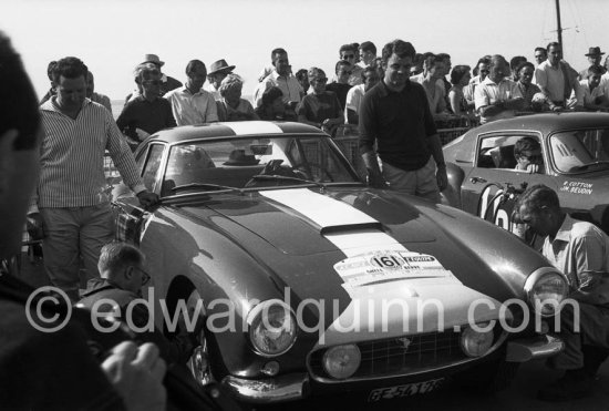Jean-Pierre Schild (CH) / Roger Delageneste (F), Ferrari 250 GT Interim Berlinetta LWB 1519GT, 3th. Tour de France de l'Automobile 1959, Nice.250 GT Interim 1519GT, 3th . Tour de France de l'Automobile 1959, Nice. - Photo by Edward Quinn