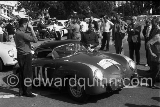 Maurice Trintignant (F) / Robert Buchet (F), Porsche 356 Carrera, 39th. Tour de France de l\'Automobile 1959, Nice. - Photo by Edward Quinn