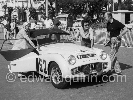 Triumph TR3. Tour de France de l\'Automobile 1959, Nice. - Photo by Edward Quinn
