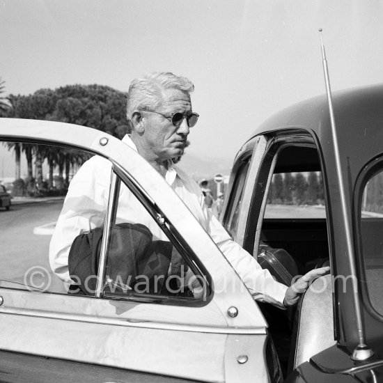 Spencer Tracy was considered an actors' actor by his admiring colleagues. He came to Nice to sign for a film. Nice 1953. Cars: 1951 Ford Country Squire Woodie Wagon - Photo by Edward Quinn
