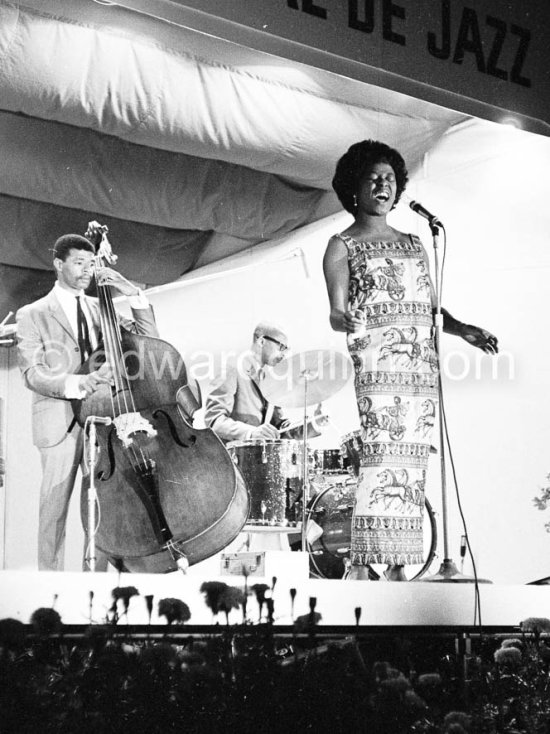 Sarah Vaughan. Jazz Festival Juan-les-Pins 1963 - Photo by Edward Quinn