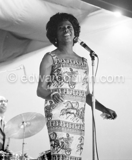 Sarah Vaughan. Jazz Festival Juan-les-Pins 1963 - Photo by Edward Quinn