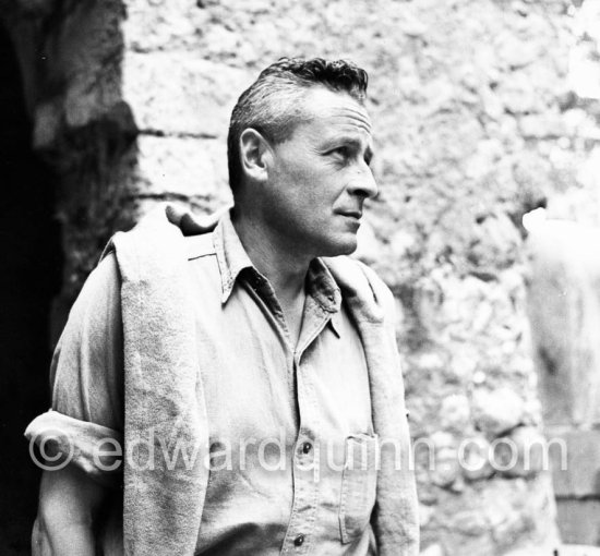 Paul-Emile Victor, French explorer. Golfe-Juan 1951. - Photo by Edward Quinn