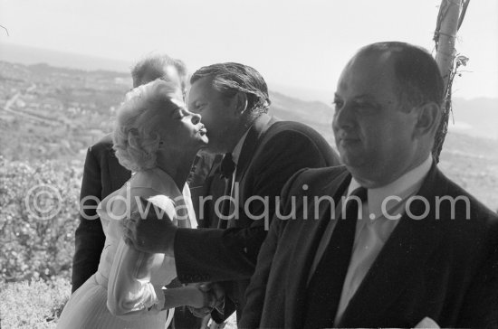 Orson Welles and Martine Carol. Saint-Paul-de-Vence 1958. - Photo by Edward Quinn