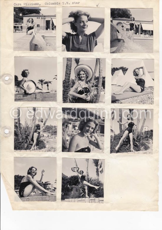 Cara Williams, an attractive Columbia TV star, played opposite Audrey Hepburn in the film "Monte Carlo Baby". Monaco 1952. - Photo by Edward Quinn