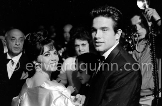 Natalie Wood and Warren Beatty at the Palais du Festival Cannes 1962. - Photo by Edward Quinn