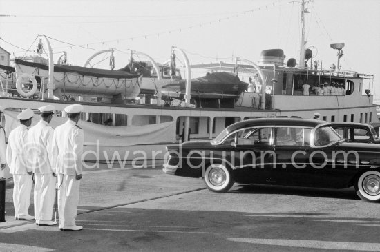 Yacht Chashvar of the Shah of Persia. Nice 1957. - Photo by Edward Quinn