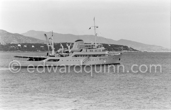 Onassis' yacht Christina. Monaco harbor 1959. - Photo by Edward Quinn