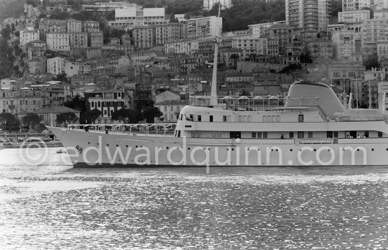 Onassis\' yacht Christina. Monaco harbor 1959. - Photo by Edward Quinn