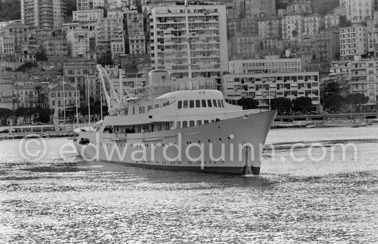 Onassis\' yacht Christina. Monaco harbor 1959. - Photo by Edward Quinn