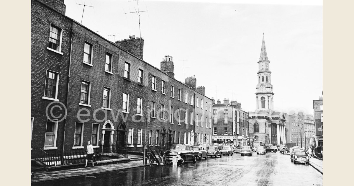 No 7 Eccles Street (white archway). Leopold Bloom's house and St