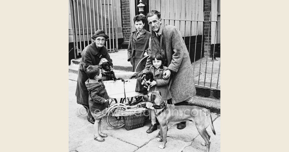 A Dublin family in Portland Row. Dublin 1963. Published in Quinn