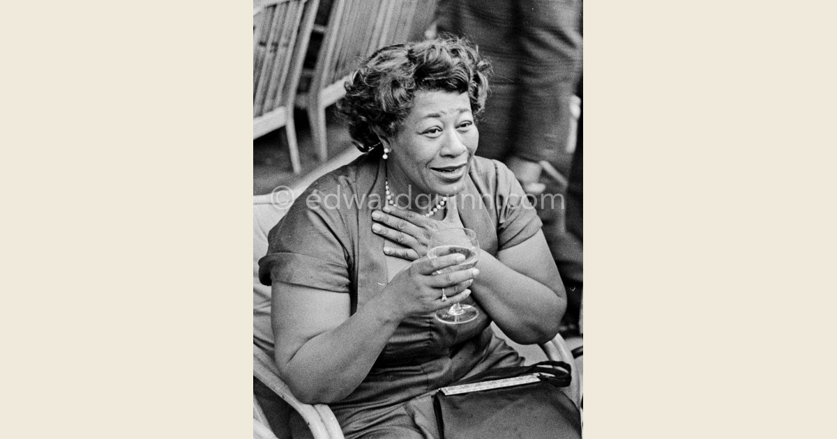 Ella Fitzgerald. Festival de Jazz, Nice 1958. Edward Quinn Photographer