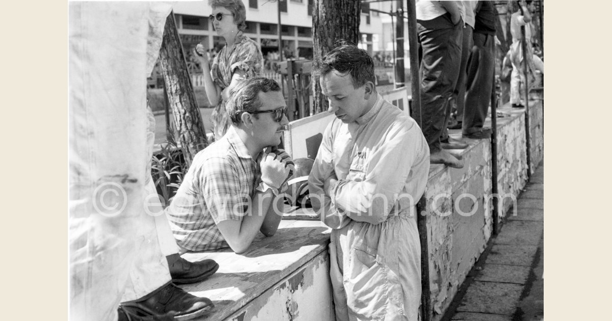 Colin Chapman, founder of Lotus Cars, and John Surtees. Monaco Grand