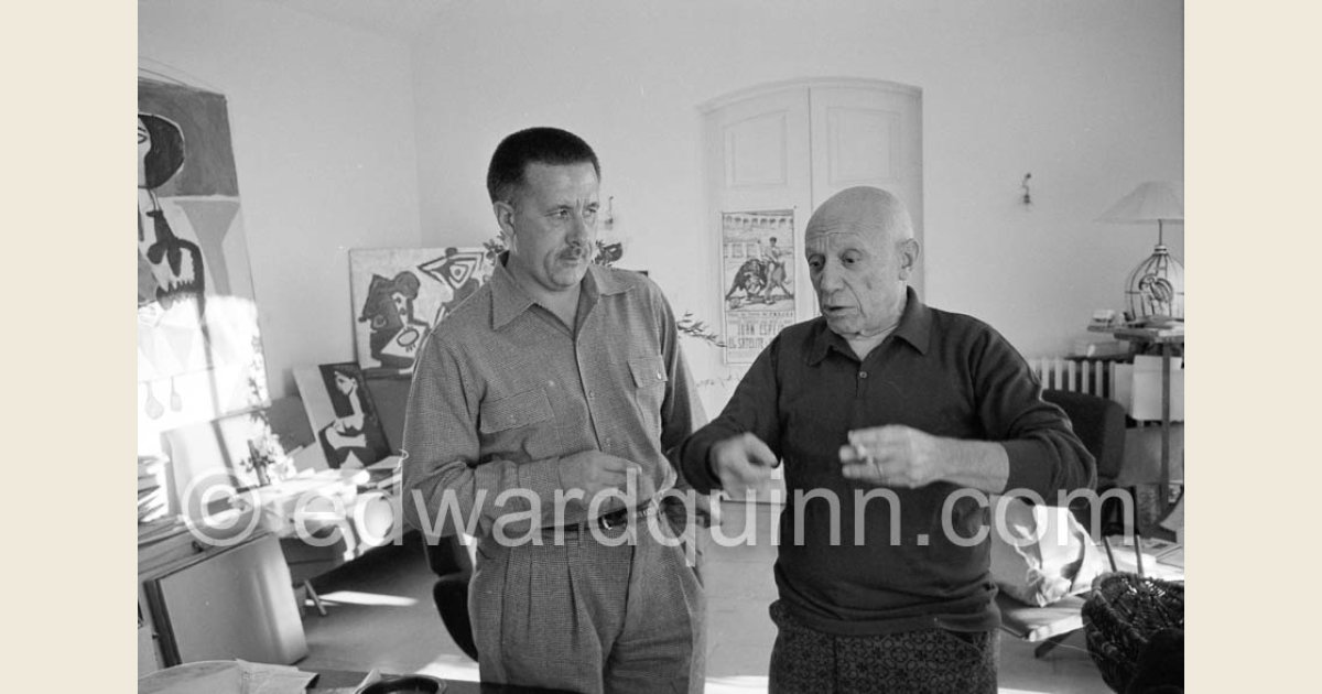 Pablo Picasso and Xavier Busquets, architect of Collegi d’Arquitectes