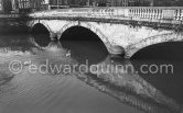 The River Liffey. O'Donovan Rossa Bridge. Dublin 1963. - Photo by Edward Quinn