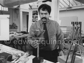 Yaakov Agam, Israeli artist, leading exponent of optical and kinetic art at his studio in Paris 1974. - Photo by Edward Quinn