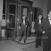 Gianni Agnelli, leaving New Year’s Eve dinner. Since his bad accident with his Ferrari in 1952, he had to walk with a stick. Monte Carlo 1953. - Photo by Edward Quinn