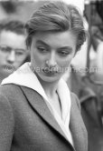 Anouk Aimée, as Jeanne Hébuterne, being filmed for "Montparnasse 19" by Jacques Becker. Nice 1957. - Photo by Edward Quinn