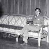 Prince Akihito, later Emperor of Japan. Nice train station 1953. - Photo by Edward Quinn