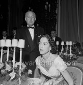 Alexandra, Ex-Queen of Yugoslavia and not yet identified person. "Bal de la Rose" ("Bal du Printemps"), Monte Carlo 1957. - Photo by Edward Quinn