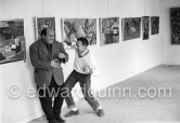 Pierre Ambrogiani and André Verdet. Ambrogiani Exhibition, Nice 1960 - Photo by Edward Quinn