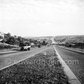 German Autobahn near Hannover 1953. Car: Magirus-Deutz LKW - Photo by Edward Quinn