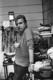 Francis Bacon at his Reece Mews kitchen. London 1978. - Photo by Edward Quinn