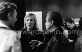 Francis Bacon attending Anne Madden's exhibition opening. Ann Madden on the left. Galerie Darthea Speyer, Paris 1979. - Photo by Edward Quinn