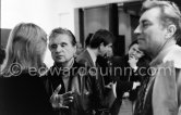 Francis Bacon attending Anne Madden's exhibition opening. Ann Madden on the left. Galerie Darthea Speyer, Paris 1979. - Photo by Edward Quinn
