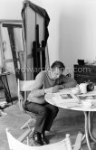 Francis Bacon at his studio in Paris, rue de Birague, 1979. - Photo by Edward Quinn