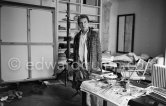 Francis Bacon 1979 on a late morning at his Paris studio, rue de Birague. - Photo by Edward Quinn