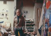 Francis Bacon at his Reece Mews home. London 1980. - Photo by Edward Quinn