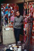 Francis Bacon at his Reece Mews studio. London 1980. - Photo by Edward Quinn