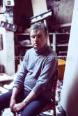 Francis Bacon at his Reece Mews studio. London 1980. - Photo by Edward Quinn