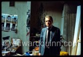 Francis Bacon at his studio, 7 Reece Mews London SW7, 1980. - Photo by Edward Quinn