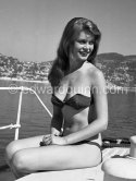 Brigitte Bardot during filming of "Manina, la fille sans voiles". Nice 1952. - Photo by Edward Quinn
