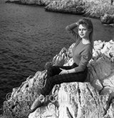 Brigitte Bardot at Coco Beach. Nice 1955. - Photo by Edward Quinn