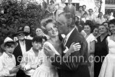 Brigitte Bardot and Vittorio de Sica. “Fête de la Reine de la Rose”. La Colle-sur-Loup 1956. - Photo by Edward Quinn