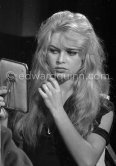 Brigitte Bardot during filming of "Les bijoutiers du clair de lune" ("The Night Heaven Fell"). Studios de la Victorine, Nice 1958. - Photo by Edward Quinn
