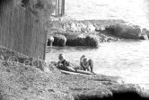 Brigitte Bardot with her husband Jacques Charrier near her home "La Madrague". Saint-Tropez 1961. - Photo by Edward Quinn