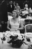 Ingrid Bergman at a gala dinner during the Cannes Film Festival 1956. - Photo by Edward Quinn
