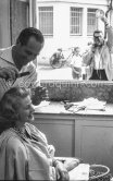 Ingrid Bergman at the hairdresser in the Carlton Hotel. Cannes Film Festival 1956. - Photo by Edward Quinn